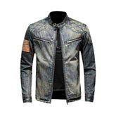 Chaqueta vaquera estilo bomber biker para hombre